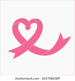 Vector Clipart Amor Forma de cintas rosas. Símbolo femenino para la concienciación sobre el cáncer de mama, los proyectos de moda y los gráficos de promoción