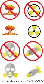 vector clipart on the nuclear issue