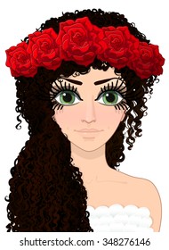 vector ClipArt Picture illustration Girl female Cartoon style 