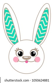 vector clipart portrait of easter bunny