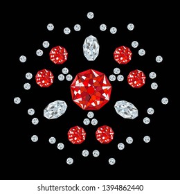 Vector clipart Precious Stones Placer. A hand-drawn image for insertion into a document, a website, a presentation, for desktop and just for the soul.
