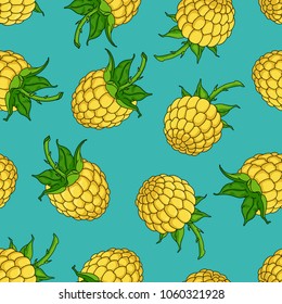 vector clipart seamless texture of raspberries