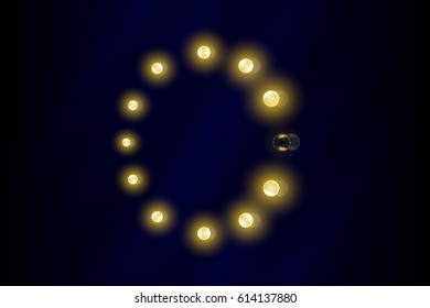 Vector clip-art stylized flag of the european union