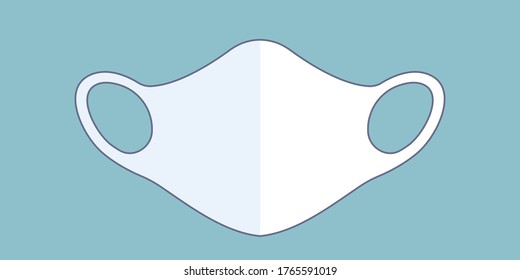 Vector Clipart of three-dimensional mask