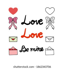 Vector clipart para el Día de San Valentín.