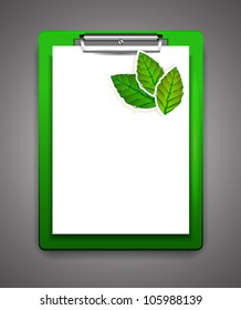 Vector clipboard with blank paper