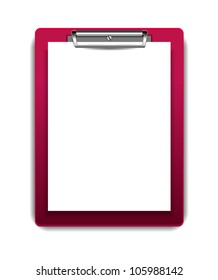 Vector clipboard with blank paper