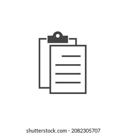 Vector clipboard. Business tablet with a completed application form  on white isolated background. Layers grouped for easy editing illustration. For your design.