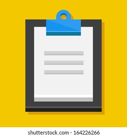 Vector Clipboard and Document Icon