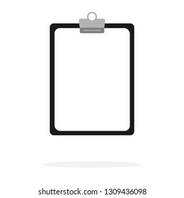 Vector clipboard with empty page.