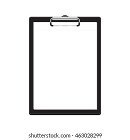 Vector clipboard with empty page.