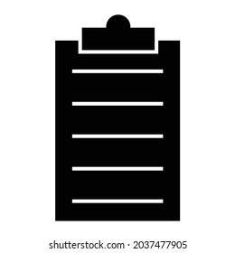 Vector Clipboard Glyph Icon Design
