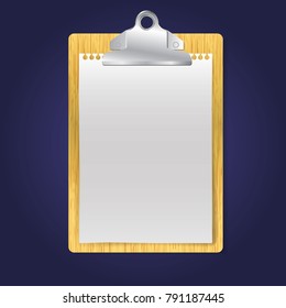 vector clipboard illustration with lined paper