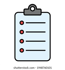 Vector Clipboard Outline Icon Design
