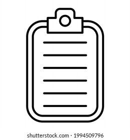 Diseño del icono de contorno del portapapeles del vector
