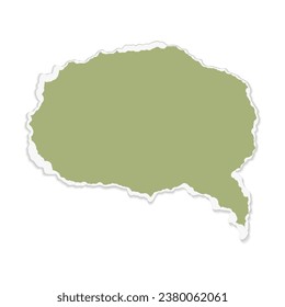 Vector clippings in the form of a dialog. Torn pieces of paper on a white background.