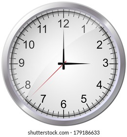 Realistic Clock Face Showing 0900 Isolated Stock Vector (Royalty Free ...