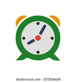vector clock alarm illustration - time symbol, hour watch