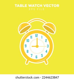 vector clock, vector art, watch, illustration,yellow