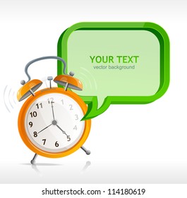 Vector clock banner for your text