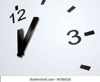 vector clock face close up