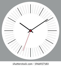 Vector clock face ready for any size print.