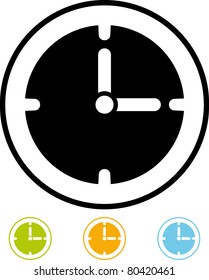 Vector clock icon