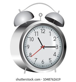 Vector Clock Icon. Alarm clock on white background.Vector illustration