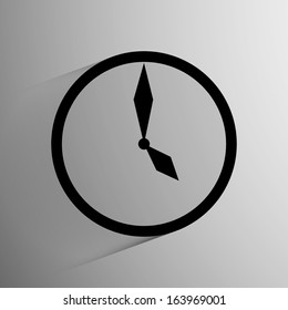 Vector clock icon background.