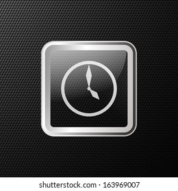 Vector clock icon background.