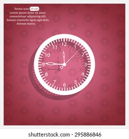 Vector Clock Icon. Vector illustration