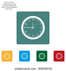 Vector Clock Icon. Vector illustration
