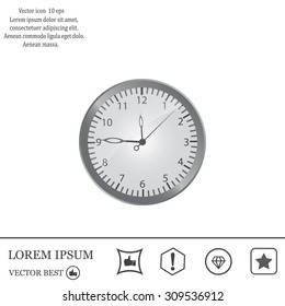 Vector Clock Icon. Vector illustration