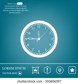 Vector Clock Icon. Vector illustration