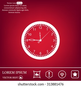 Vector Clock Icon. Vector illustration