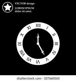 Vector Clock Icon. Vector illustration