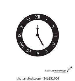 Vector Clock Icon. Vector illustration