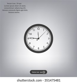 Vector Clock Icon. Vector illustration