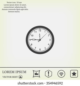 Vector Clock Icon. Vector illustration