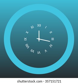 Vector Clock Icon. Vector illustration