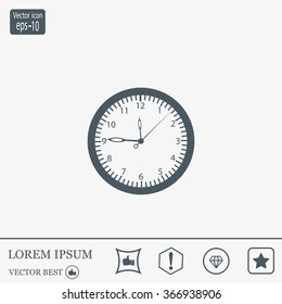 Vector Clock Icon. Vector illustration