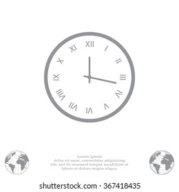 Vector Clock Icon. Vector illustration
