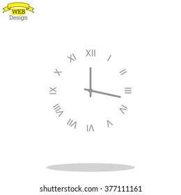 Vector Clock Icon. Vector illustration
