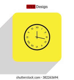 Vector Clock Icon. Vector illustration