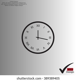 Vector Clock Icon. Vector illustration