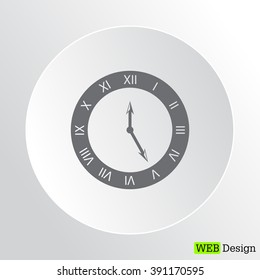 Vector Clock Icon. Vector illustration
