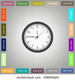 Vector Clock Icon. Vector illustration