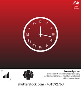 Vector Clock Icon. Vector illustration