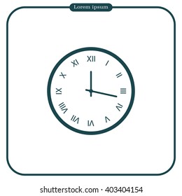 Vector Clock Icon. Vector illustration