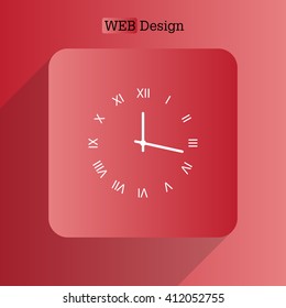 Vector Clock Icon. Vector illustration